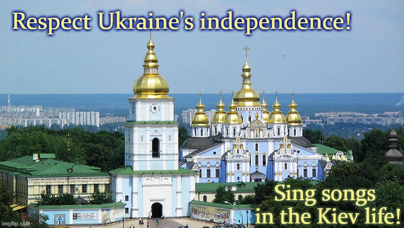 Safeguard Kiev life | Respect Ukraine's independence! Sing songs 
in the Kiev life! | image tagged in kiev skyline,kyiv,ukraine,sovereignty,nationhood,declaration of independence | made w/ Imgflip meme maker