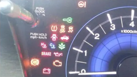 car dashboard lights meme