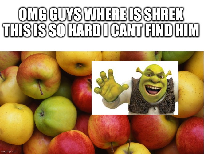OMG GUYS WHERE IS SHREK THIS IS SO HARD I CANT FIND HIM | made w/ Imgflip meme maker