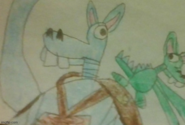 Deejaroo, Pummel equal elements. Plays by playing drum on it's neck and little roo plays with tail bases | made w/ Imgflip meme maker