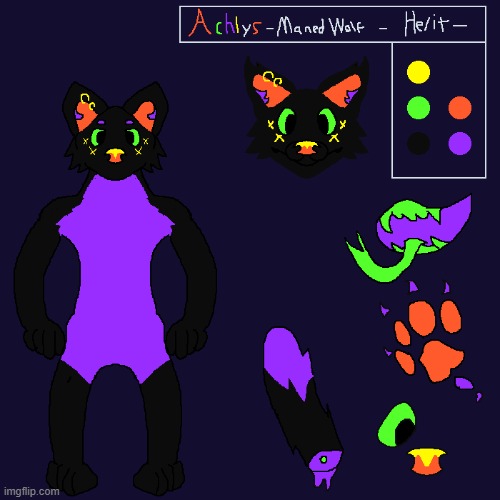 random fursona ref that im shitposting here | made w/ Imgflip meme maker