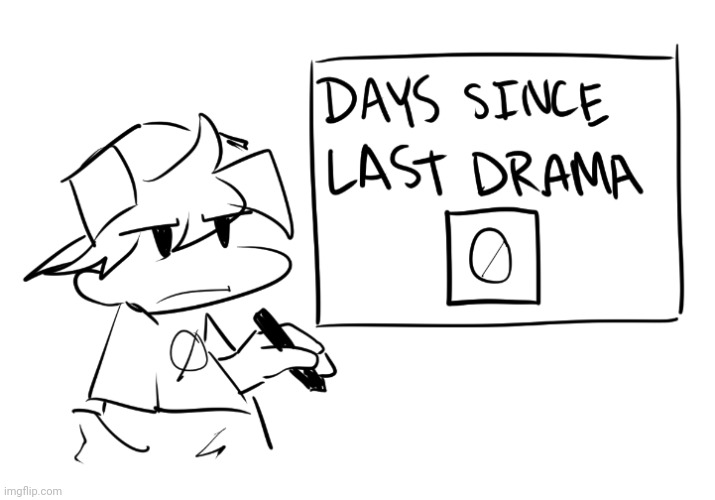 Days since last drama | image tagged in days since last drama | made w/ Imgflip meme maker