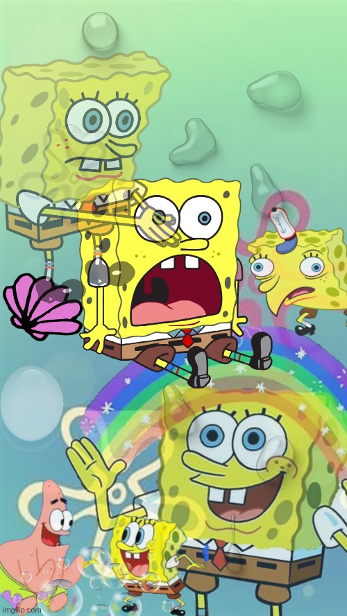 aesthetic wallpaper I made with adobe feel free to use :) | made w/ Imgflip meme maker