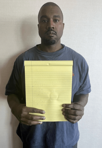 Kanye notepad Blank Meme Template