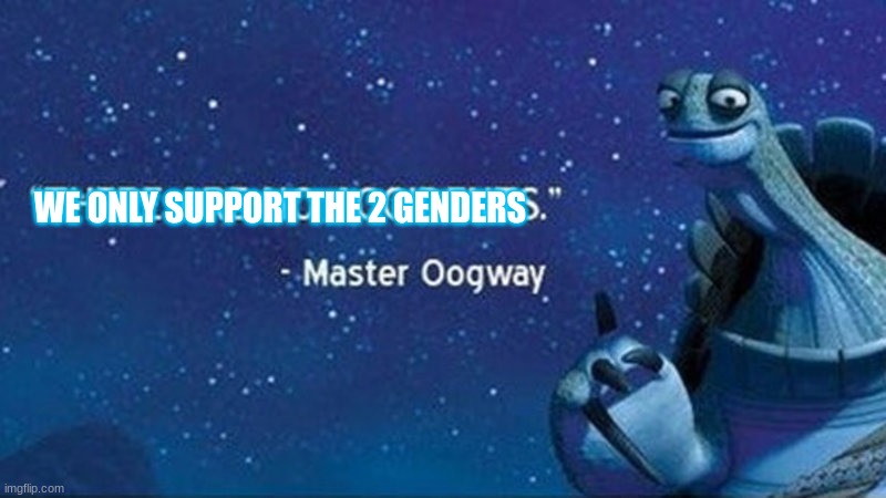 There are no accidents | WE ONLY SUPPORT THE 2 GENDERS | image tagged in there are no accidents | made w/ Imgflip meme maker