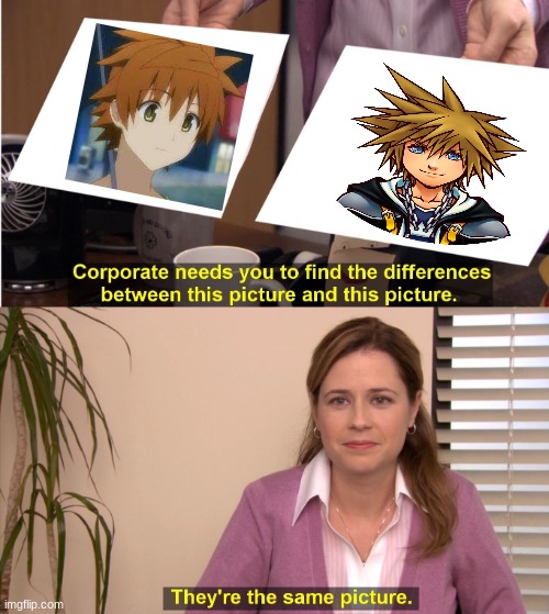 There the same picture | image tagged in memes,they're the same picture,to love ru,kingdom hearts | made w/ Imgflip meme maker