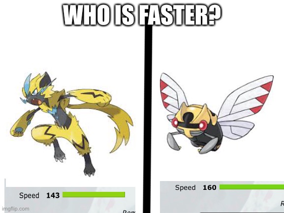 definitely the yellow cat with anger issues is faster then a bug with wings right? | WHO IS FASTER? | image tagged in weird,logic | made w/ Imgflip meme maker