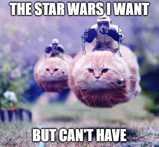 Storm Trooper Cats | THE STAR WARS I WANT; BUT CAN'T HAVE | image tagged in storm trooper cats | made w/ Imgflip meme maker