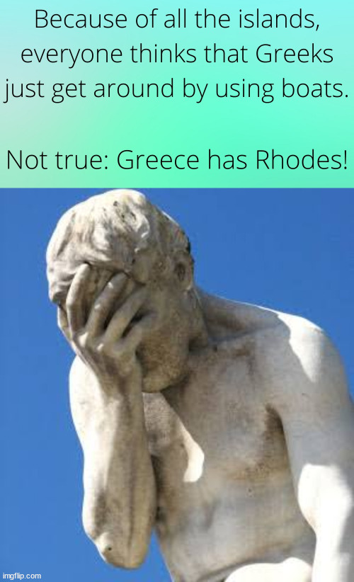 image tagged in ashamed greek statue,eye roll | made w/ Imgflip meme maker