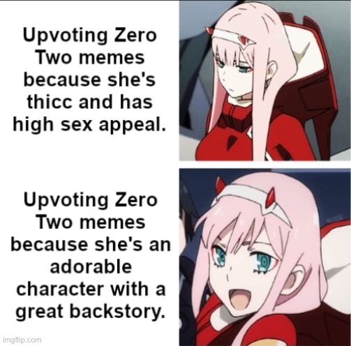 image tagged in anime,zero two | made w/ Imgflip meme maker