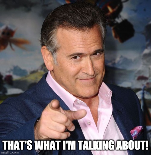Pointing Sam Axe | THAT'S WHAT I'M TALKING ABOUT! | image tagged in pointing sam axe | made w/ Imgflip meme maker