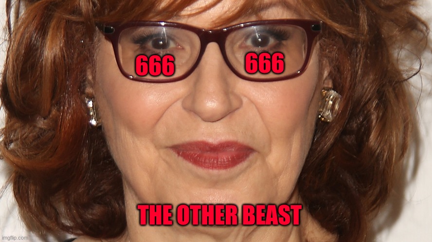 beast Joy Behar | 666; 666; THE OTHER BEAST | image tagged in 666 | made w/ Imgflip meme maker