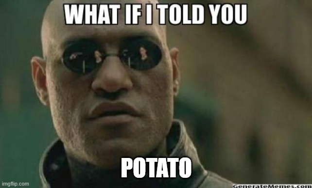 What If I Told You.... | POTATO | image tagged in what if i told you | made w/ Imgflip meme maker