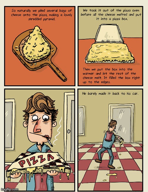 Drippy pizza box | image tagged in pizza,box,restaurant,comics/cartoons,comics,comic | made w/ Imgflip meme maker