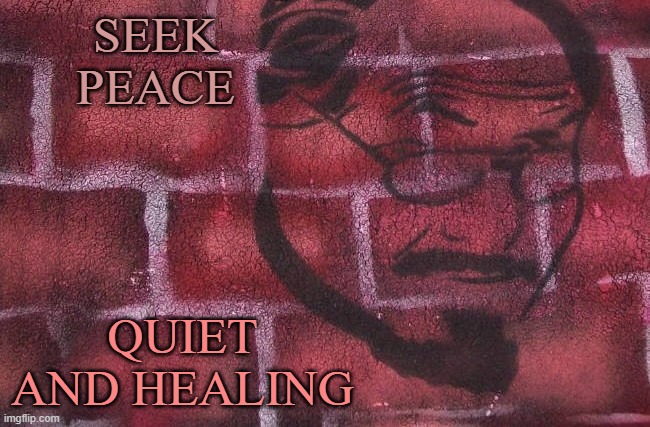 Peace | SEEK
PEACE; QUIET
AND HEALING | image tagged in life lessons | made w/ Imgflip meme maker