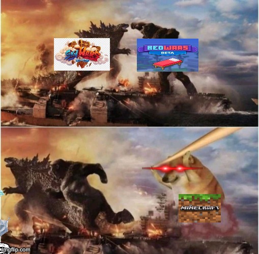 Kong Godzilla Doge | image tagged in kong godzilla doge | made w/ Imgflip meme maker