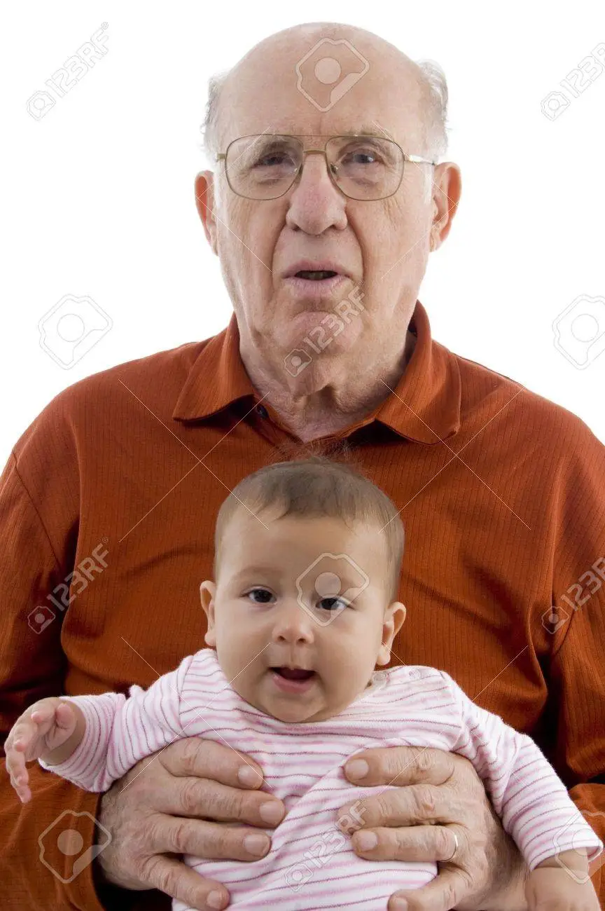 High Quality Baby and Old Man Blank Meme Template