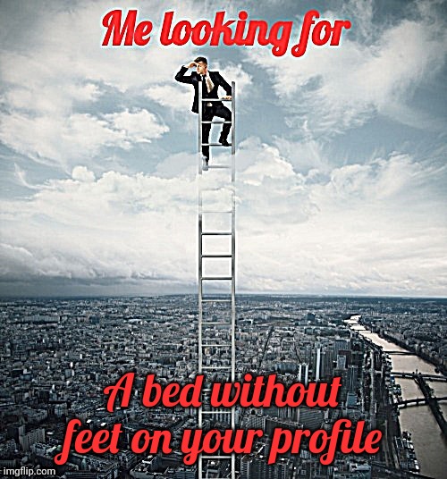 Searching | A bed without feet on your profile | image tagged in searching | made w/ Imgflip meme maker