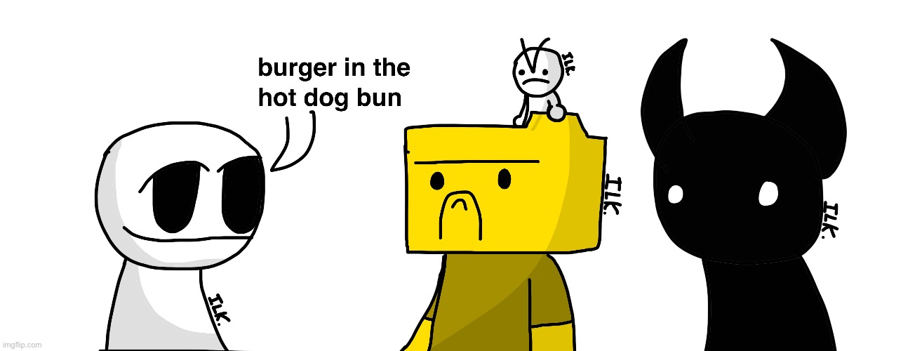 burger in the hot dog bun | image tagged in friday night funkin | made w/ Imgflip meme maker