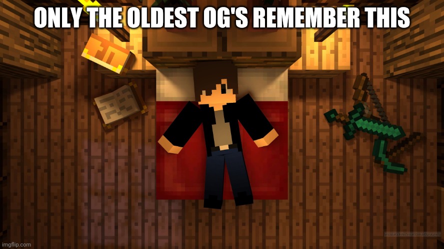 Back then i didn't use temps | ONLY THE OLDEST OG'S REMEMBER THIS | image tagged in chrom ender sleeping | made w/ Imgflip meme maker