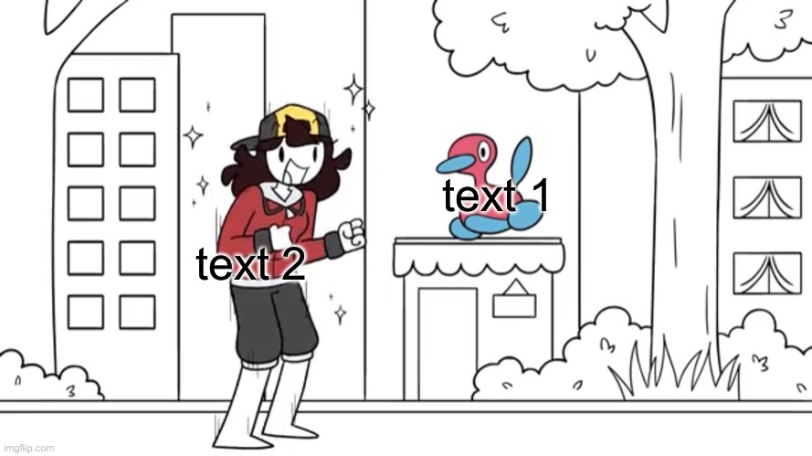 new meme | text 1; text 2 | image tagged in jaidenanimations excited | made w/ Imgflip meme maker