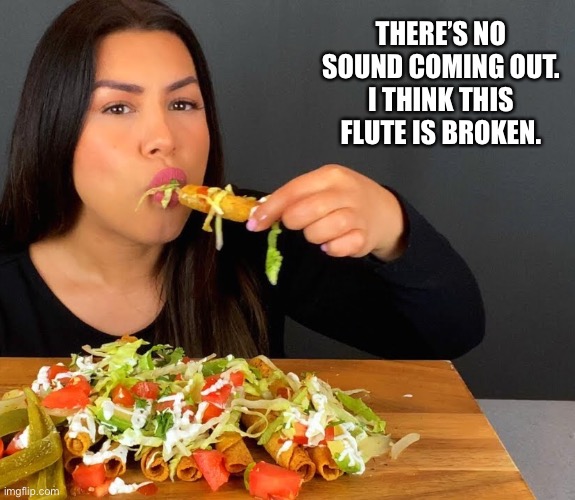 THERE’S NO SOUND COMING OUT.
I THINK THIS FLUTE IS BROKEN. | made w/ Imgflip meme maker