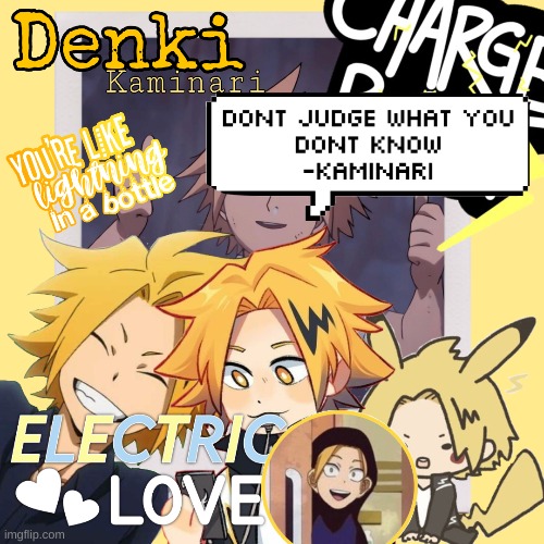 Welcome Denki to the Pics art Family!! | image tagged in anime,picsart editor,art,cute | made w/ Imgflip meme maker