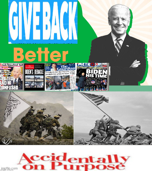 Biden's Give BACK Better....What is IS! | image tagged in what it is,biden,give back,turning his back,evil | made w/ Imgflip meme maker