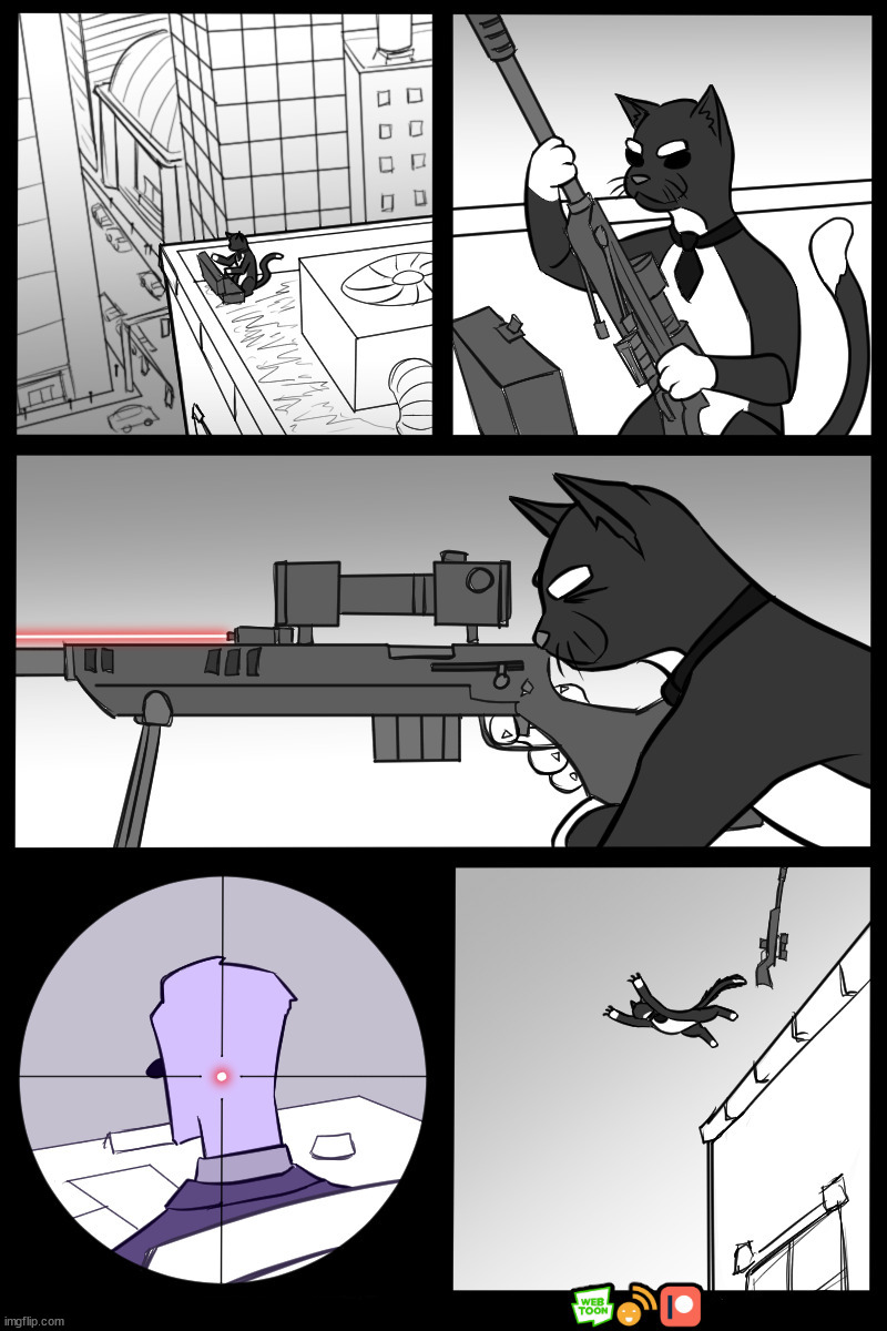 Why cats can not be snipers, can't stop going for the laser light. | image tagged in comics/cartoons | made w/ Imgflip meme maker