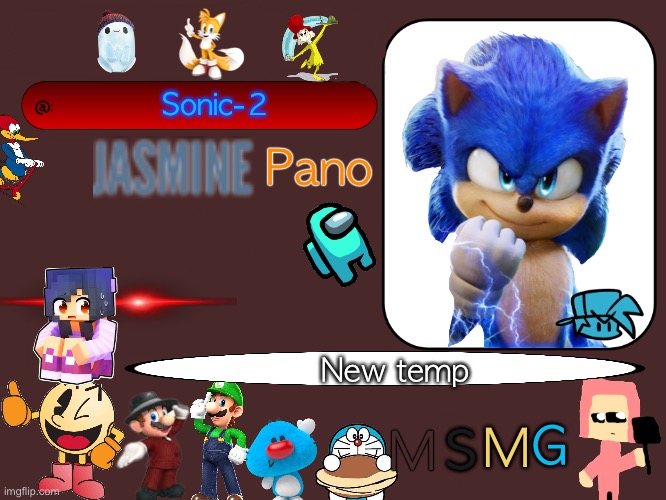 Unofficial MSMG USER CARD | Sonic-2; Pano; New temp; G; S; M; M | image tagged in unofficial msmg user card | made w/ Imgflip meme maker