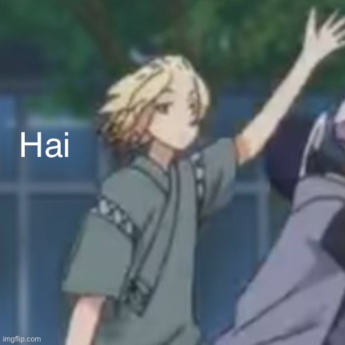 Mikey on a bike waving | Hai | image tagged in mikey on a bike waving | made w/ Imgflip meme maker