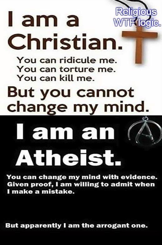 Christian vs. atheist Blank Meme Template