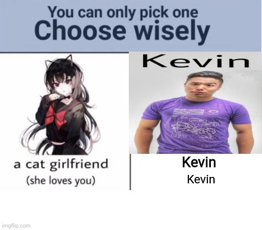 Choose wisely | Kevin; Kevin | image tagged in choose wisely | made w/ Imgflip meme maker
