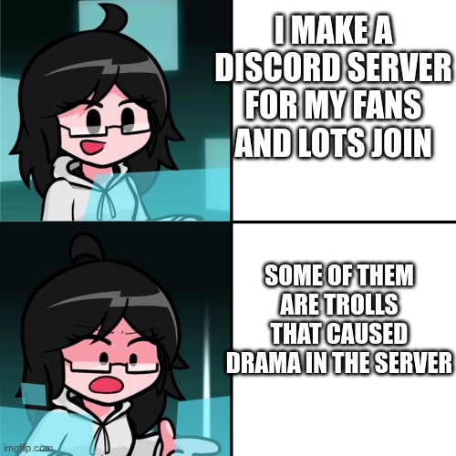 TaeYai when getting pinged in the disc. server be like: | I MAKE A DISCORD SERVER FOR MY FANS AND LOTS JOIN; SOME OF THEM ARE TROLLS THAT CAUSED DRAMA IN THE SERVER | image tagged in taeyai meme | made w/ Imgflip meme maker