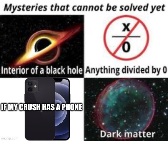 Mysteries That Cannot Be Solved Yet | IF MY CRUSH HAS A PHONE | image tagged in mysteries that cannot be solved yet | made w/ Imgflip meme maker