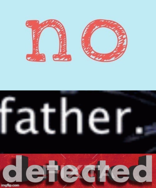 No Father Detected | image tagged in no father detected | made w/ Imgflip meme maker