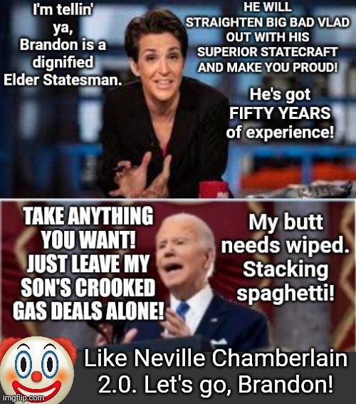 Brandon Is Neville Chamberlain 2.0 | Like Neville Chamberlain 2.0. Let's go, Brandon! | image tagged in grey blank temp | made w/ Imgflip meme maker