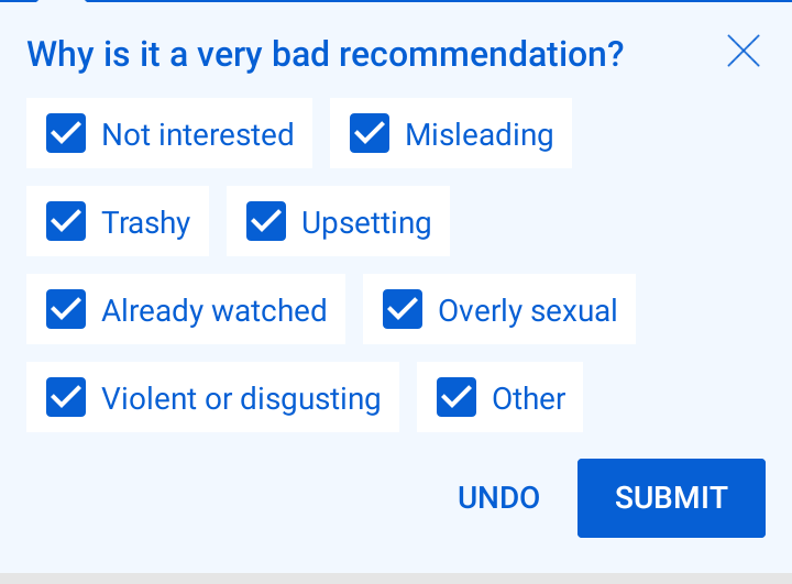 YouTube suggestion survey thingy. Blank Meme Template