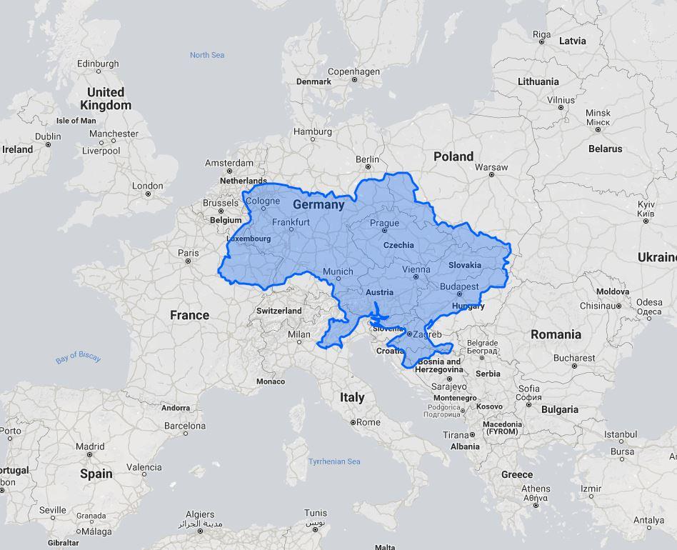 Ukraine size comparison Blank Meme Template