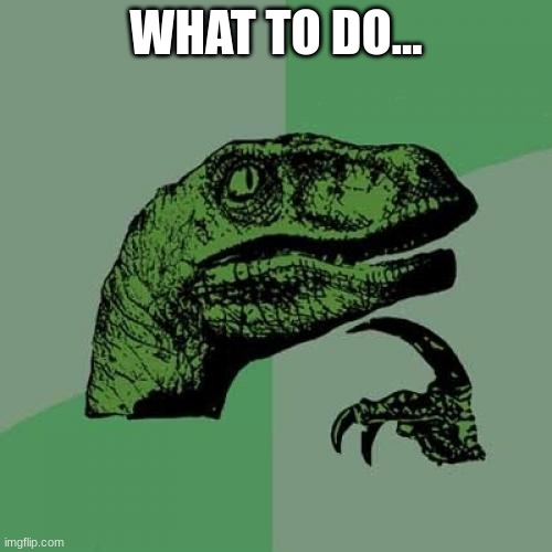 hmmmm | WHAT TO DO... | image tagged in memes,philosoraptor | made w/ Imgflip meme maker