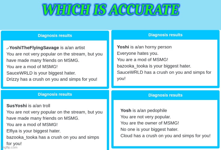 WHICH IS ACCURATE | made w/ Imgflip meme maker