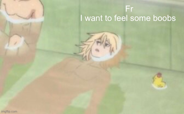 Fr
I want to feel some boobs | image tagged in anime | made w/ Imgflip meme maker