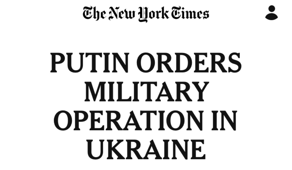 Putin orders military operation in Ukraine Blank Meme Template