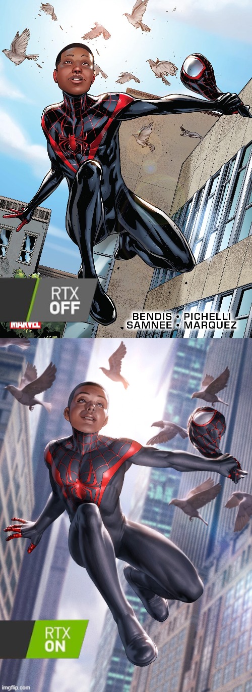 Now that's what I call a 10 Year Anniversary remake xD | image tagged in remake,miles morales,spiderman,memes,comics | made w/ Imgflip meme maker