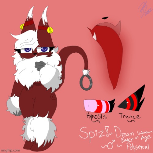 New OC! Meet Spiz! | image tagged in spiz,they are a female i just accidently wrote the male sign- | made w/ Imgflip meme maker