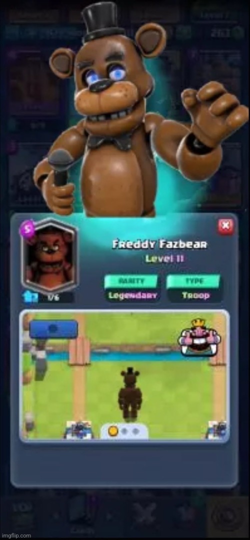 Lighten up the mood: | image tagged in clash royale freddy fazbear | made w/ Imgflip meme maker