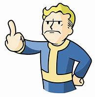 High Quality Fallout guy middle finger Blank Meme Template