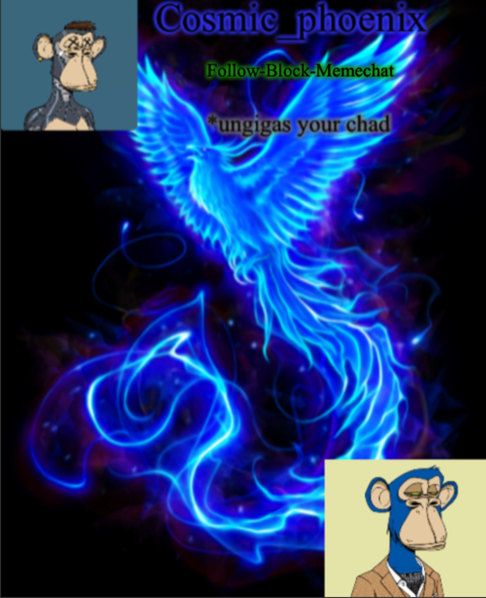 Cosmic_phoenix announcement template Blank Meme Template