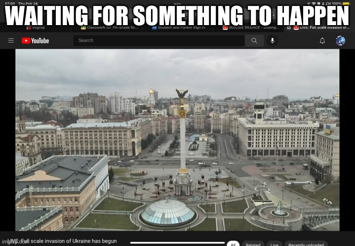 WAITING FOR SOMETHING TO HAPPEN | image tagged in disaster girl | made w/ Imgflip meme maker