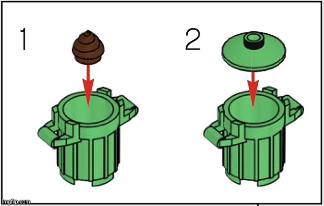 https://imgflip.com/memetemplate/373586185/lego-poop-being-dropped-in-a-trashcan | image tagged in lego poop being dropped in a trashcan | made w/ Imgflip meme maker